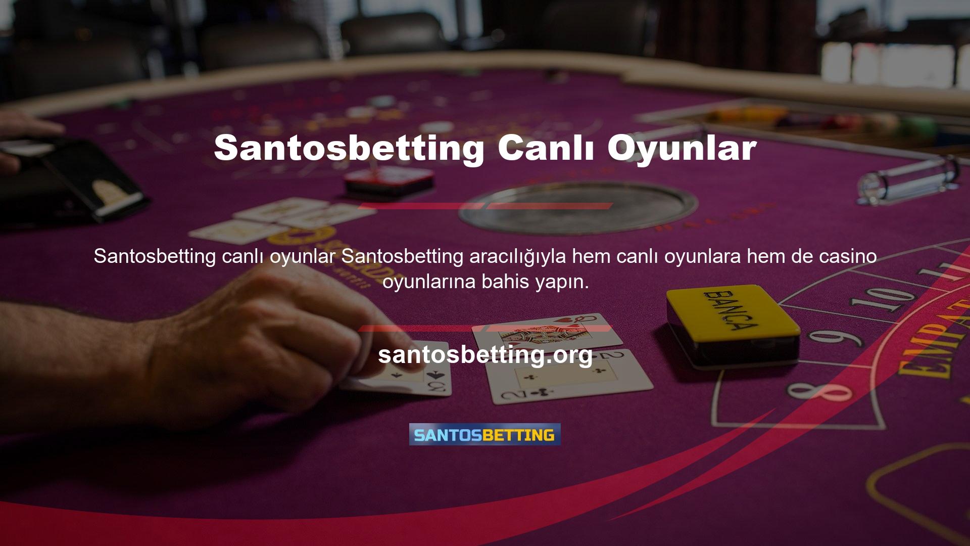 Santosbetting web sitesinin bahis düzenlemeleri de sitede belgelenmiştir